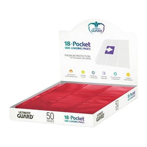 Battle Spirits Saga 50 Ultimate Guard 18-Pocket Side-Loading Pages (Red)