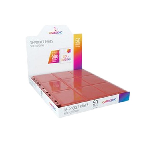 Battle Spirits Saga 50 Gamegenic 18-Pocket Side-Loading Pages (Red)
