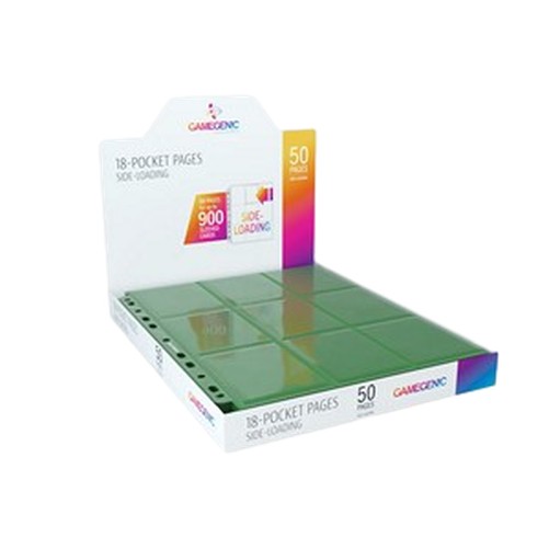 Battle Spirits Saga 50 Gamegenic 18-Pocket Side-Loading Pages (Green)