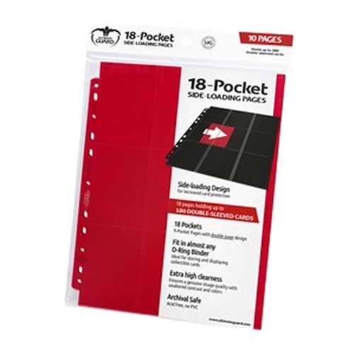 Battle Spirits Saga 10 Ultimate Guard 18-Pocket Side-Loading Pages (Red)