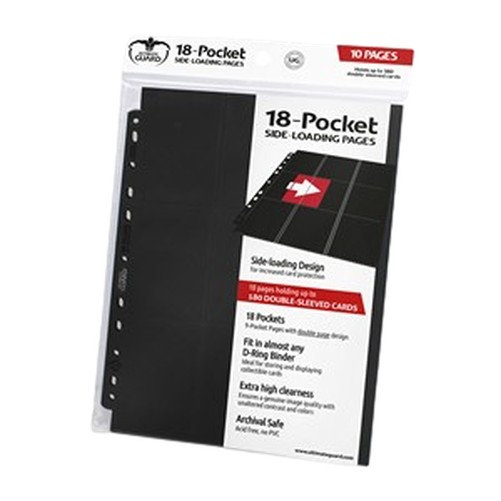 Battle Spirits Saga 10 Ultimate Guard 18-Pocket Side-Loading Pages (Black)