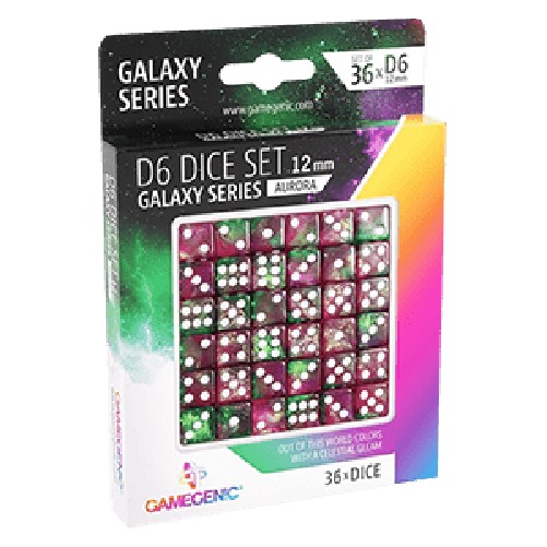 Battle Spirits Saga Gamegenic Galaxy Series D6 Dice Set "Aurora" (36 Dice)