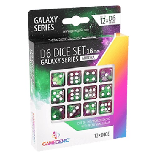 Battle Spirits Saga Gamegenic Galaxy Series D6 Dice Set "Aurora" (12 Dice)