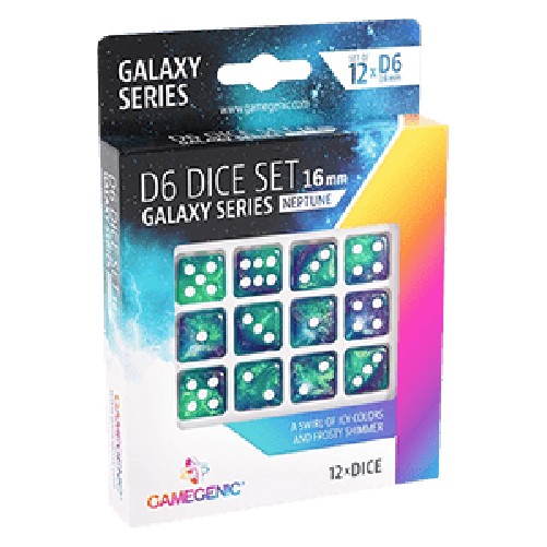 Battle Spirits Saga Gamegenic Galaxy Series D6 Dice Set "Neptune" (12 Dice)