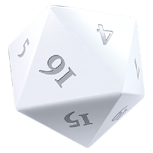 Battle Spirits Saga Ultra Pro Vivid Heavy Metal D20 Dice - White (2ct)