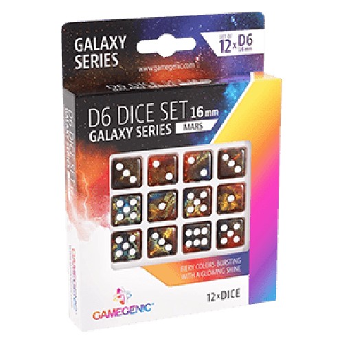 Battle Spirits Saga Gamegenic Galaxy Series D6 Dice Set "Mars" (12 Dice)
