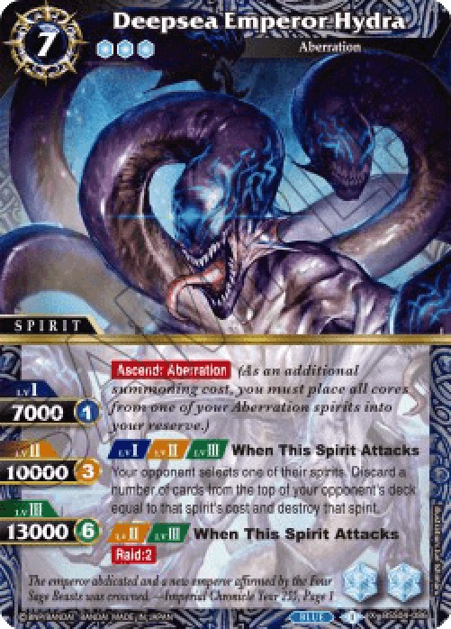 Battle Spirits Saga BSS04 Deepsea Emperor Hydra (V.1 - X Rare)