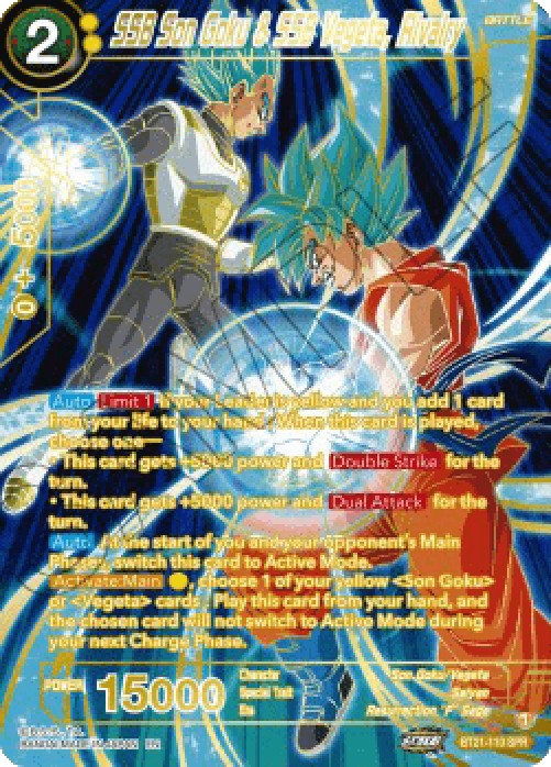 Dragon Ball Super BT21 SSB Son Goku & SSB Vegeta, Rivalry (V.2 - Special Ra