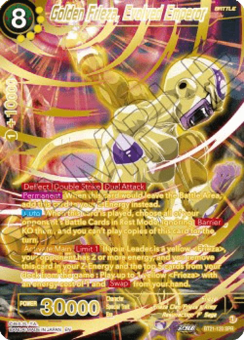 Dragon Ball Super BT21 Golden Frieza, Evolved Emperor (V.2 - Special Rare)
