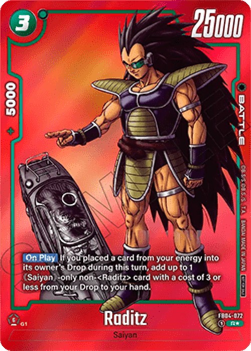 Dragon Ball Super FWUP Raditz (FB04-072) [Fusion World] (V.1 - Rare)