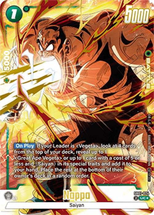 Dragon Ball Super FWUP Nappa (SB01-024) [Fusion World] (V.2 - Uncommon)