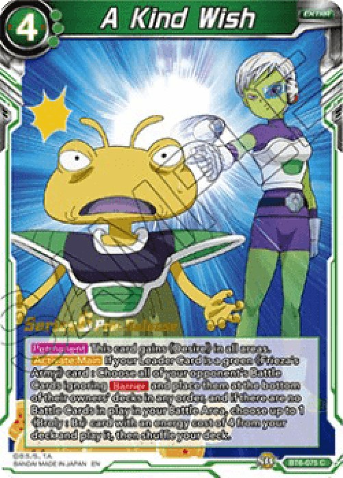 Dragon Ball Super BT6P A Kind Wish