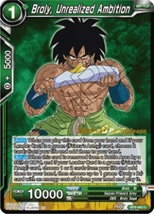 Dragon Ball Super BT6P Broly, Unrealized Ambition