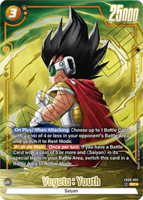 Dragon Ball Super FB08 Vegeta : Youth (FB08-092) [Fusion World] (V.2 - Alte