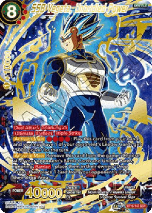 Dragon Ball Super BT16 SSB Vegeta, Unbridled Power (V.1 - Secret Rare)