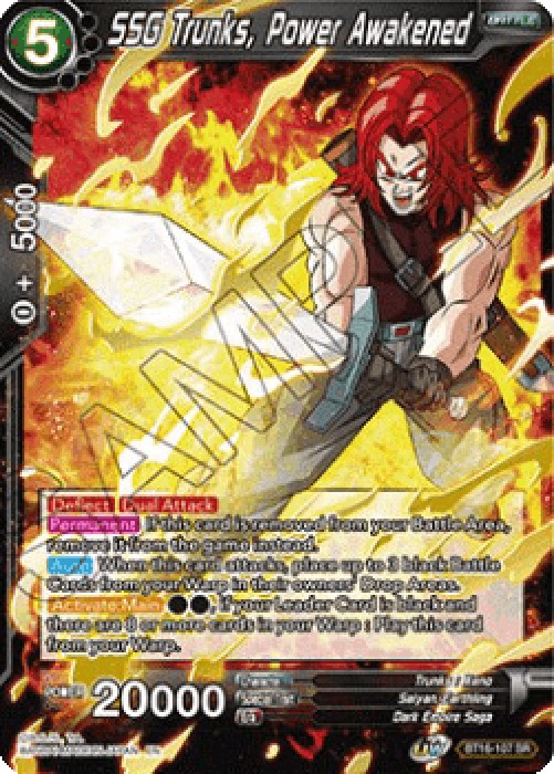 Dragon Ball Super BT16 SSG Trunks, Power Awakened (V.1 - Super Rare)
