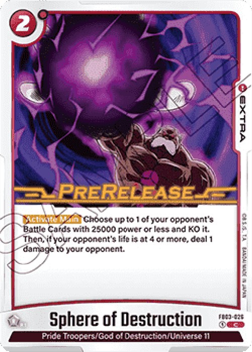 Dragon Ball Super FB03P Sphere of Destruction (FB03-026) [Fusion World]