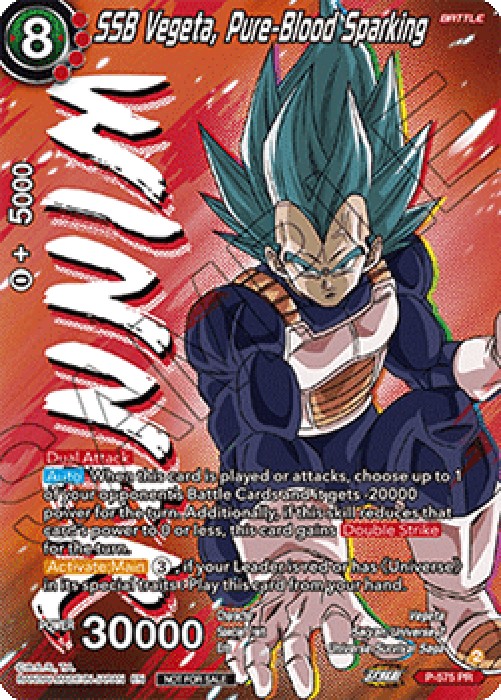 Dragon Ball Super P SSB Vegeta, Pure-Blood Sparking (V.2 - Promo)