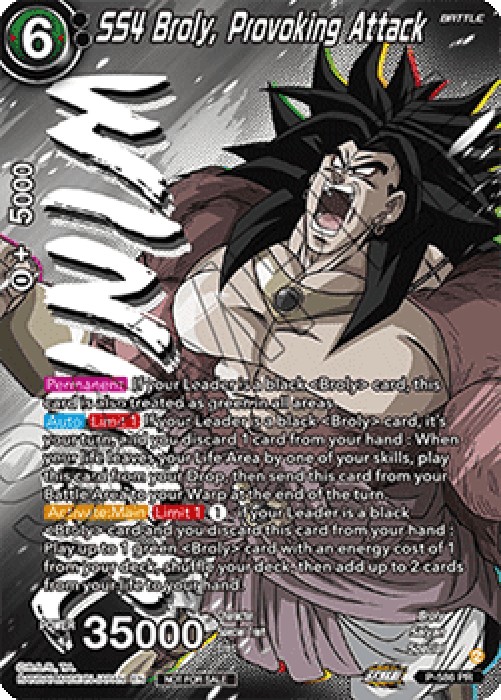 Dragon Ball Super P SS4 Broly, Provoking Attack (V.2 - Promo)