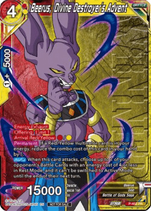 Dragon Ball Super P Beerus, Divine Destroyer's Advent (V.2 - Promo)