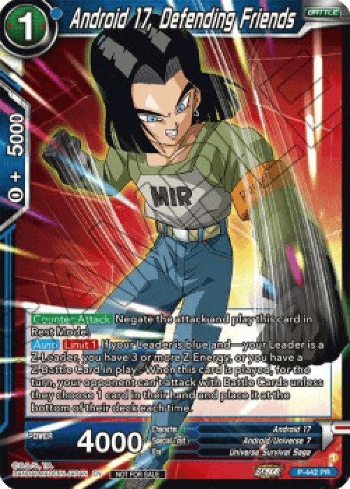 Dragon Ball Super P Android 17, Defending Friends (V.1 - Promo)