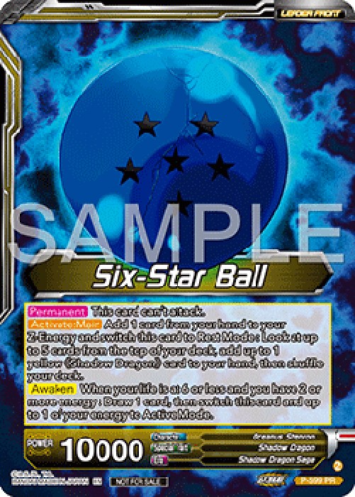 Dragon Ball Super P Six-Star Ball // Oceanus Shenron, Elegant Shadow Dragon