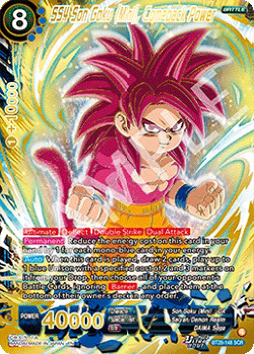 Dragon Ball Super BT28 SS4 Son Goku (Mini), Comeback Power (V.1 - Secret Ra