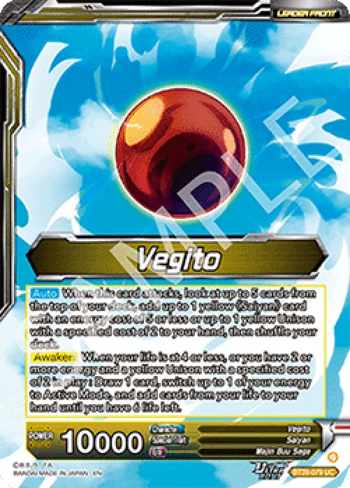 Dragon Ball Super BT28 Vegito // SS Vegito, Transcendent Rage (V.2 - Altern