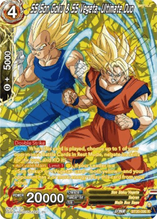 Dragon Ball Super BT20 SS Son Goku & SS Vegeta, Ultimate Duo (V.2 - Rare)
