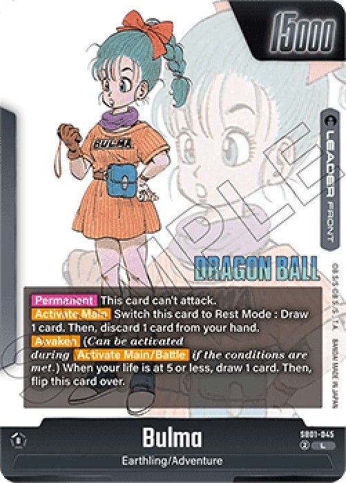Dragon Ball Super SB01 Bulma // Bulma (SB01-045) [Fusion World] (V.1 - Lead