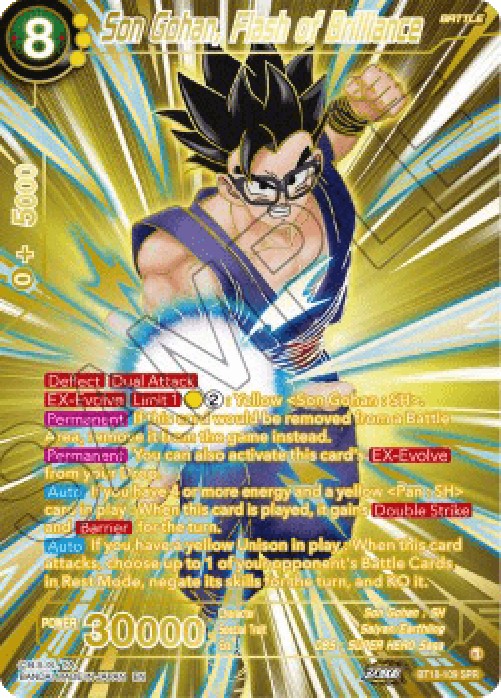 Dragon Ball Super BT18 Son Gohan, Flash of Brilliance (V.2 - Special Rare)
