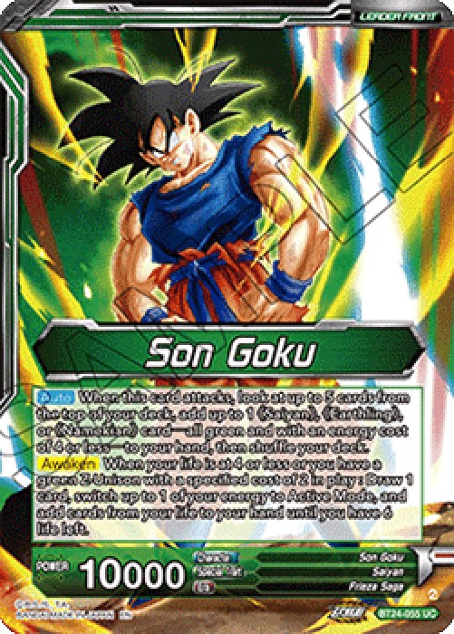 Dragon Ball Super BT24 Son Goku // SS Son Goku, Beginning of a Legend (V.2