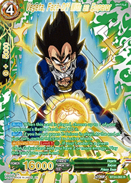 Dragon Ball Super BT24 Vegeta, Face-Off With an Emperor (V.3 - Rare)