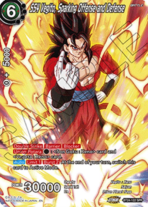Dragon Ball Super BT24 SS4 Vegito, Sparking Offense and Defense (V.2 - Spec