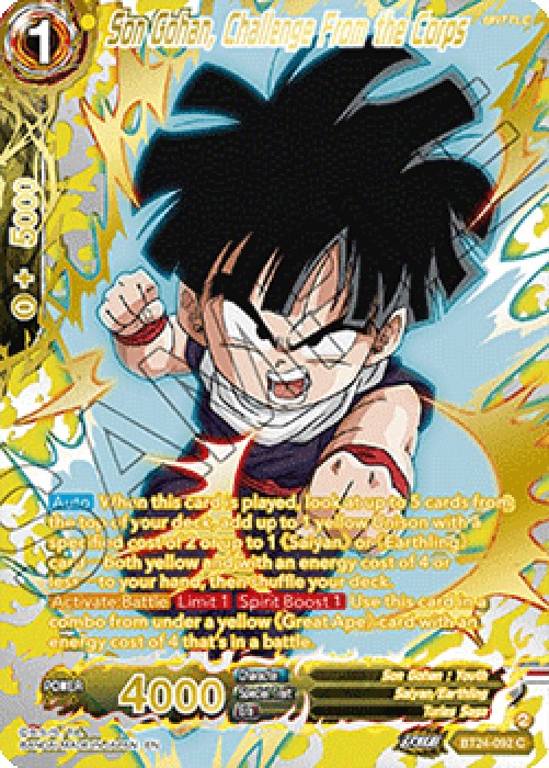 Dragon Ball Super BT24 Son Gohan, Challenge From the Corps (V.3 - Common)
