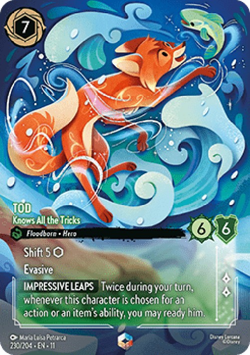 Lorcana 11WSP Tod - Knows All the Tricks (V.2)