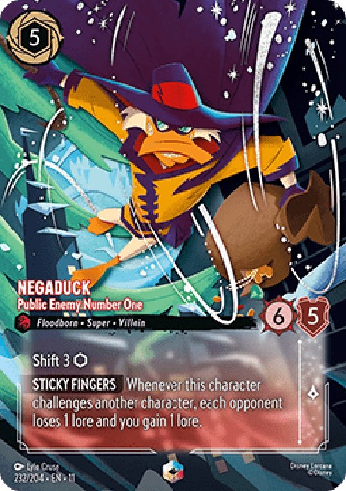Lorcana 11WSP Negaduck - Public Enemy Number One (V.2)