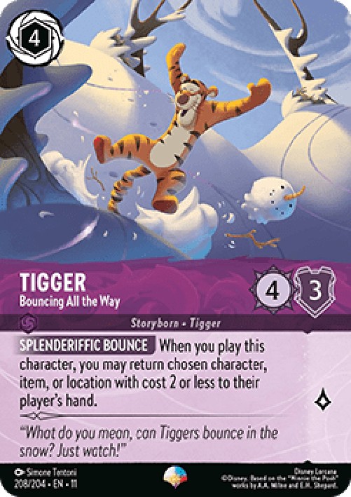 Lorcana 11WSP Tigger - Bouncing All the Way (V.2)