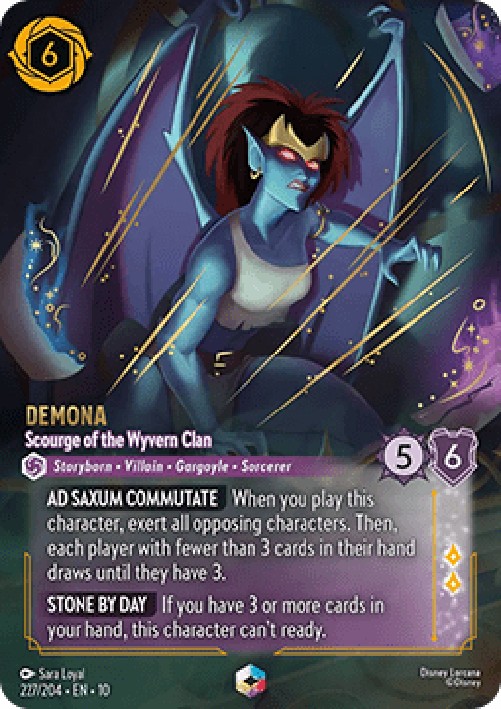 Lorcana 10WHI Demona - Scourge of the Wyvern Clan (V.2)