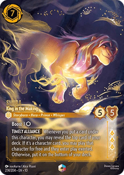 Lorcana 10WHI Simba - King in the Making (V.2)
