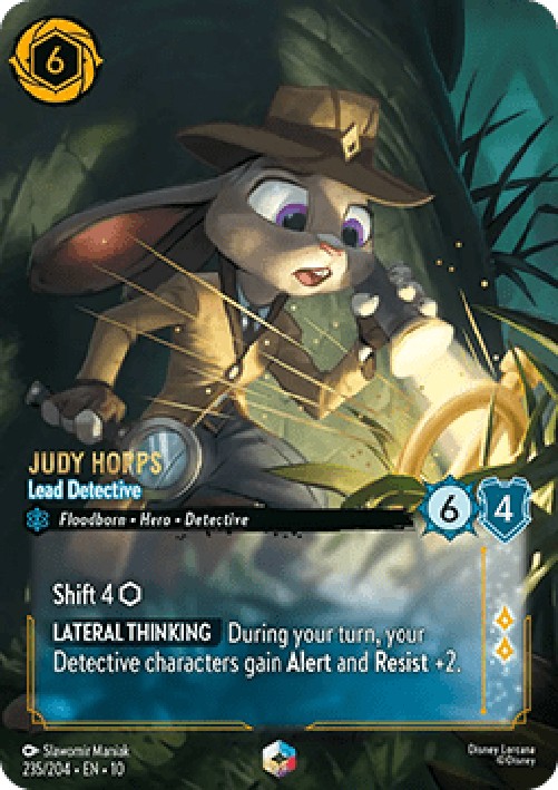 Lorcana 10WHI Judy Hopps - Lead Detective (V.2)