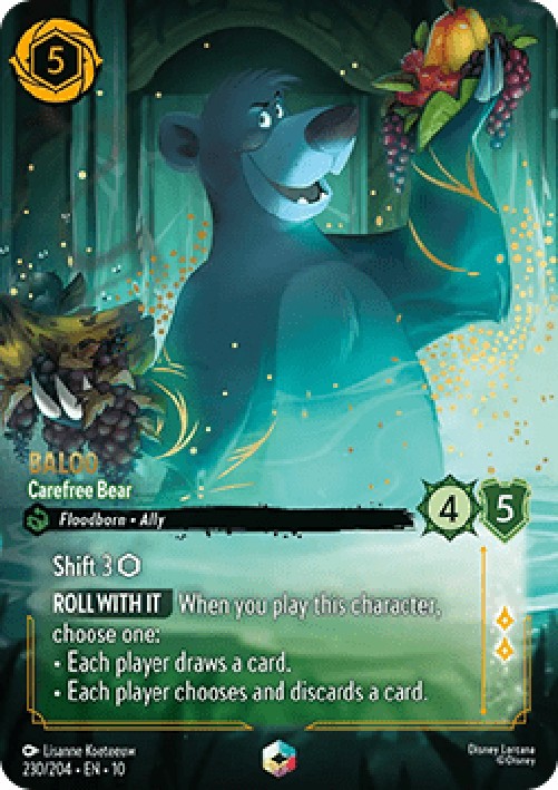 Lorcana 10WHI Baloo - Carefree Bear (V.2)