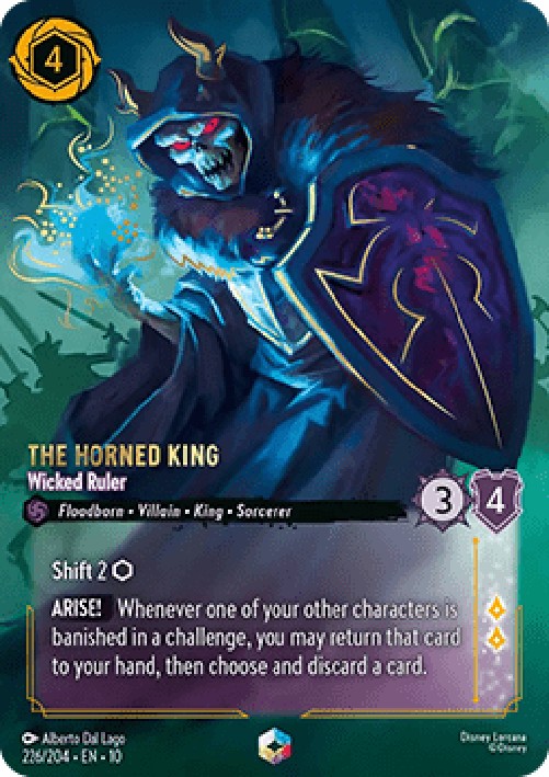 Lorcana 10WHI The Horned King - Wicked Ruler (V.2)