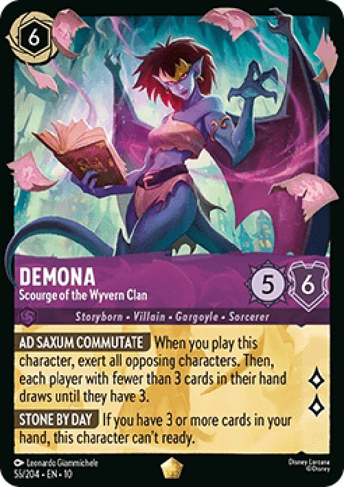 Lorcana 10WHI Demona - Scourge of the Wyvern Clan (V.1)