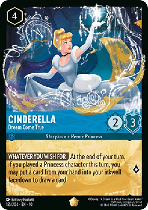 Lorcana 10WHI Cinderella - Dream Come True (V.1)