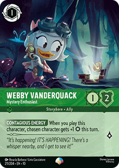 Lorcana 10WHI Webby Vanderquack - Mystery Enthusiast (V.2)
