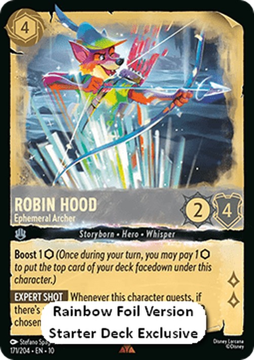 Lorcana 10WHI Robin Hood - Ephemeral Archer (V.3)