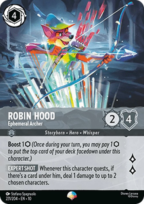 Lorcana 10WHI Robin Hood - Ephemeral Archer (V.2)