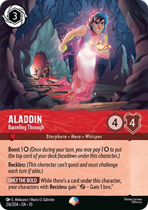 Lorcana 10WHI Aladdin - Barreling Through (V.2)