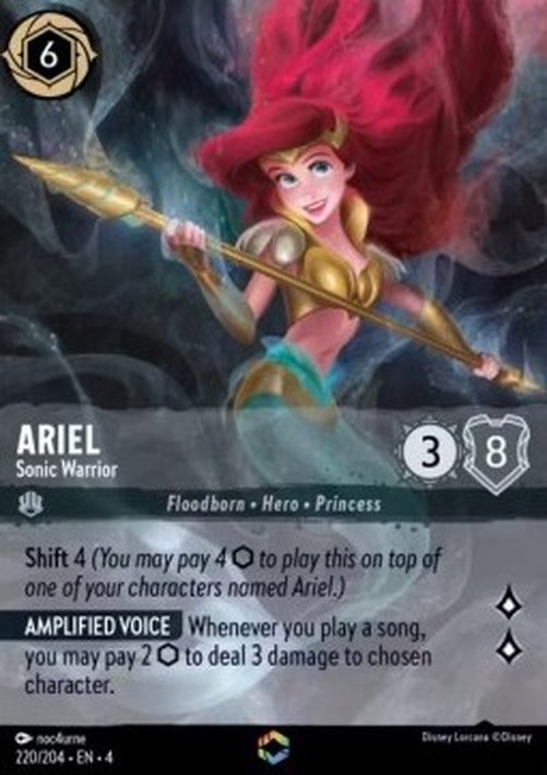 Lorcana 4URS Ariel - Sonic Warrior (V.2)